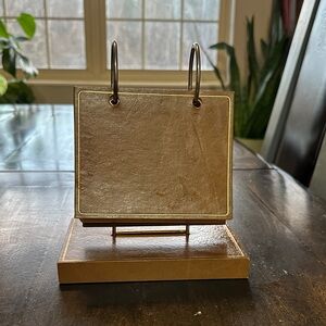 Chic Gold Tabletop Flip Calendar